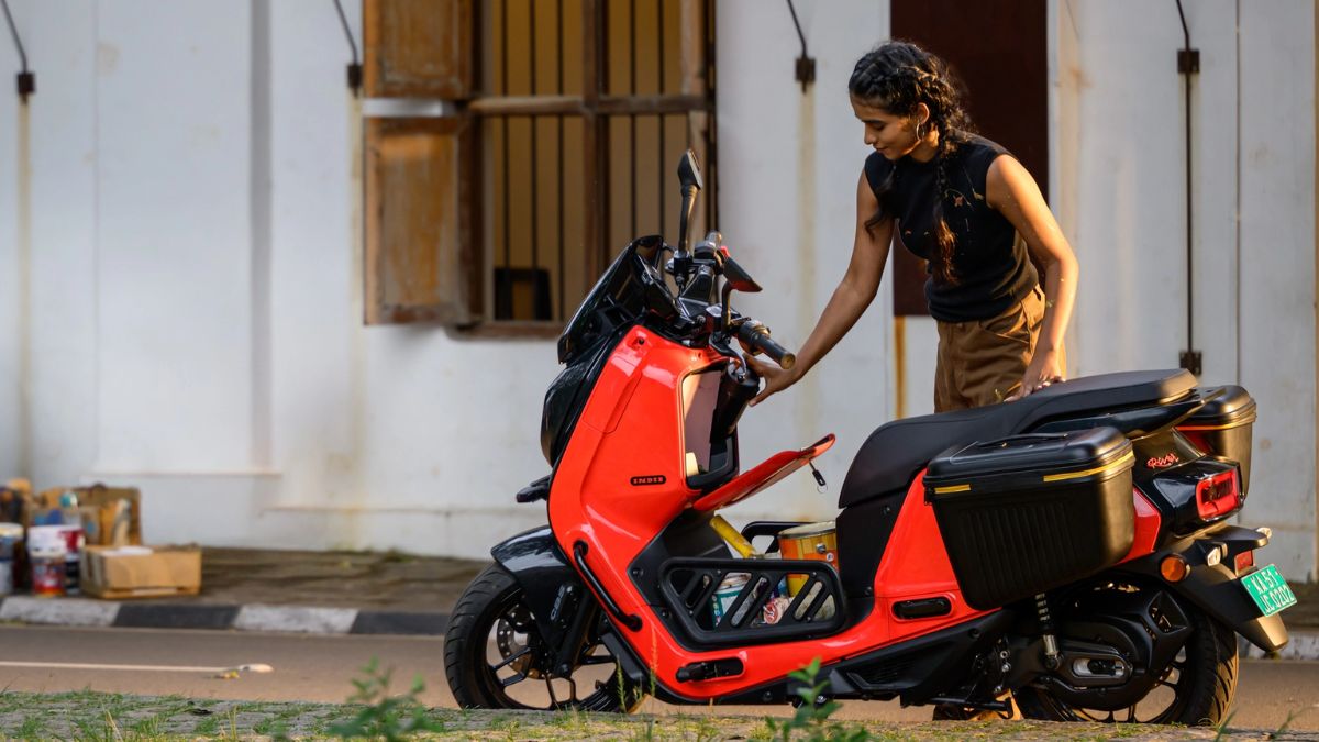 Top 5 Electric Scooters With The Largest Boots- River Indie, Bajaj Chetak, Ather Rizta, Kinetic DX, TVS Orbiter