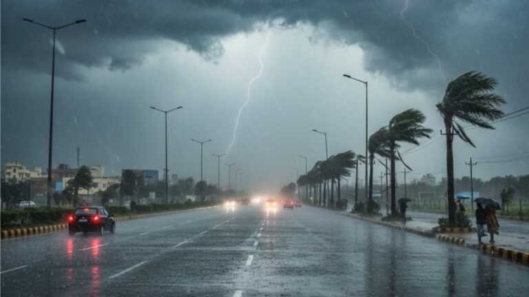 Aaj Ka Mausam kaisa hai weather today alert imd red alert heavy rain fog storm 8 states